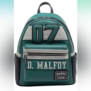 NWT Loungefly x Harry Potter D. Malfoy Slytherin Mini Backpack
